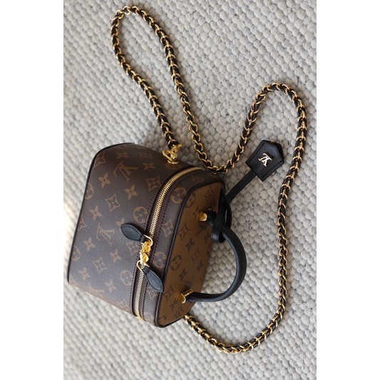 Túi quai xách LV Vanity bản super size 19cm da thật fullbox 2 lớp