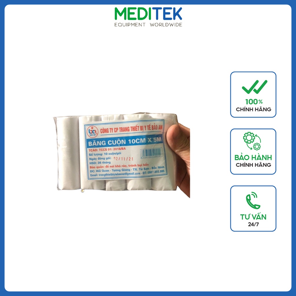 Băng cuộn Bảo An 10cmx5m, Túi/10 cuộn