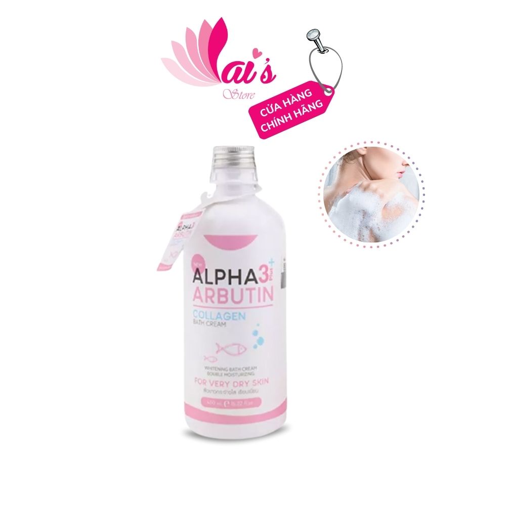 Sữa Tắm Trắng Da Alpha Arbutin 3+ Plus Collagen Bath Cream 350ML Dưỡng Trắng X3 Chính Hãng Thái Lan - LAI'S STORE