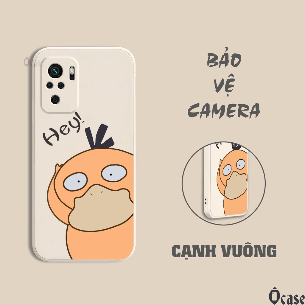 Ốp lưng Xiaomi Redmi Note 10 / Note 10s  / Poco M5s in hình Mèo và Vịt vàng cạnh viền vuông có bảo vệ camera