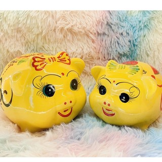 Lợn Đất - Lợn Đất Tiết Kiệm Chất Liệu Gốm Sứ Dáng Heo Nơ Cực Xinh Shop : Heodat8683