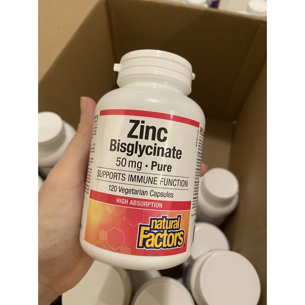 VIÊN UỐNG BỔ SUNG KẼM ZINC 50mg 120 VIÊN CỦA FACTOR NATURALS