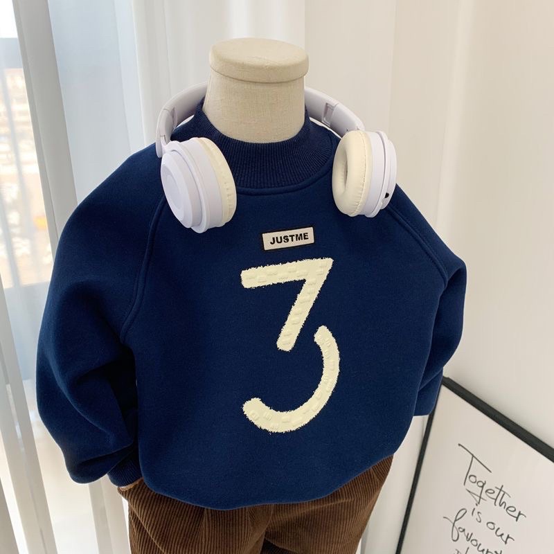 Áo Nỉ Hodie  Cổ Cao Thời Trang Mùa Đông Mới 2022 Dành Cho Bé Trai