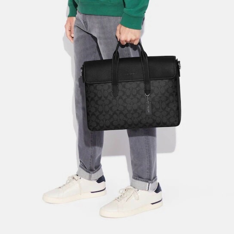 CẶP XÁCH COACH SULLIVAN PORTFOLIO BRIEF IN SIGNATURE CANVAS