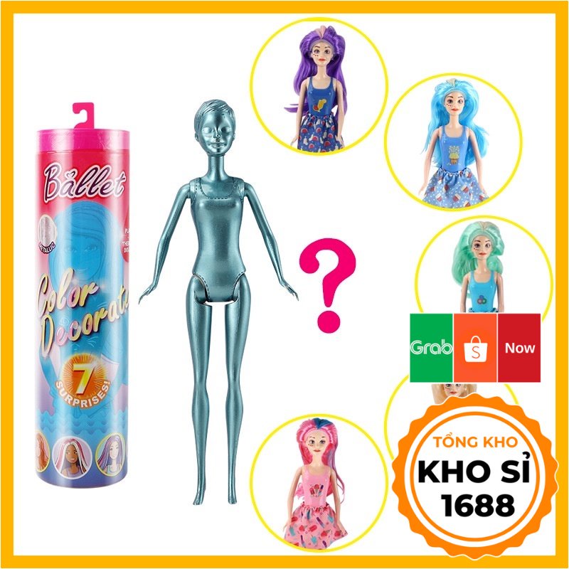 Búp bê đổi màu barbie hộp bất ngờ cho bé gái 30cm làm quà tặng sinh nhật đồ chơi cho bé gái E896