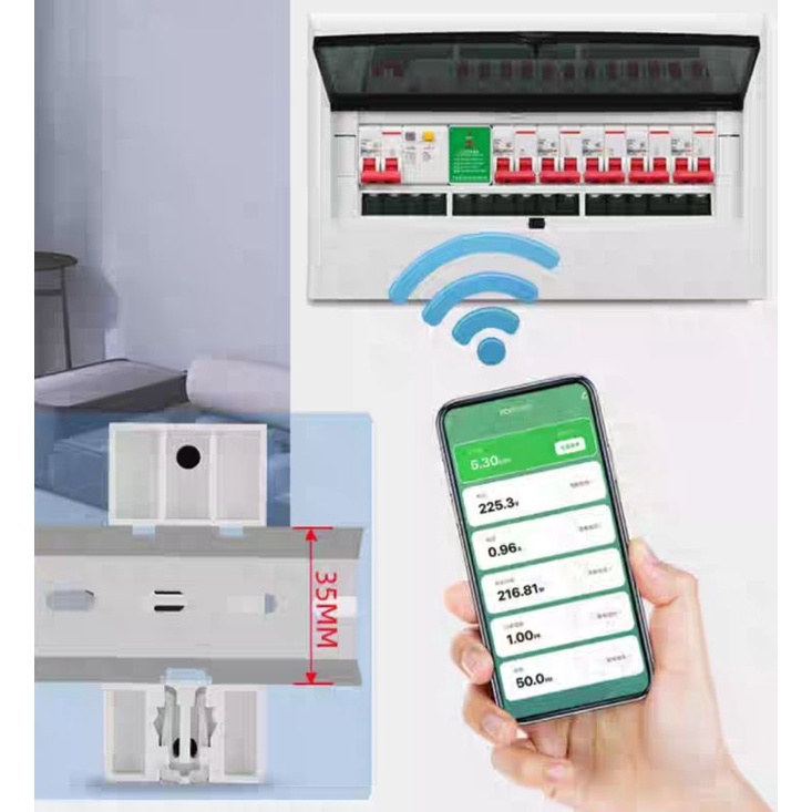 Công tơ điện tử wifi Tuya