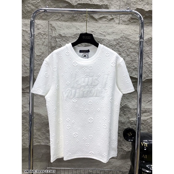 Áo phông LV nam thêu logo ở cổ cực đẹp -Áo phông nam thấm hút mồ hôi