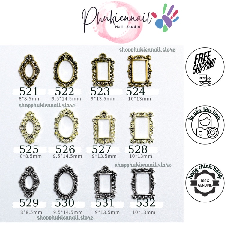 Charm khung ảnh kim loại mạ màu Cao Cấp hot trend siêu đẹp