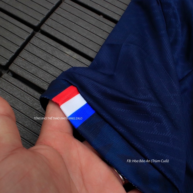 Áo tuyển pháp wc 2023 - set bộ quần áo đá banh đội tuyển Pháp  màu xanh than mẫu chính thức WC 2022 phom 45-90kg