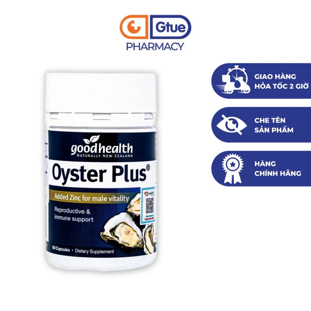 Tinh chất hàu New Zealand Good Health Oyster Plus tăng cường sinh lý nam giới hộp 60v Hoa Bằng Việt Mỹ