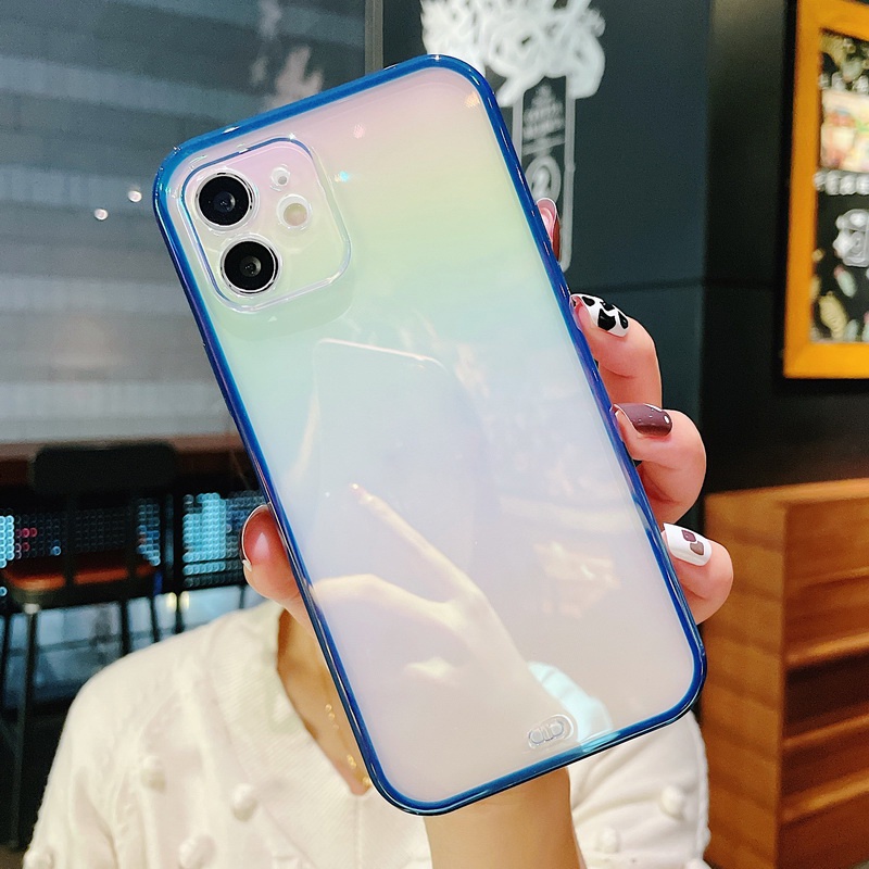 Ốp Điện Thoại TPU Mềm Trong Suốt Chống Sốc Màu Sắc Cầu Vồng Cho iPhone 14 13 12 11 Pro MAX X XR XS MAX 8 7 Plus