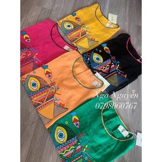 Áo linen tưng thêu