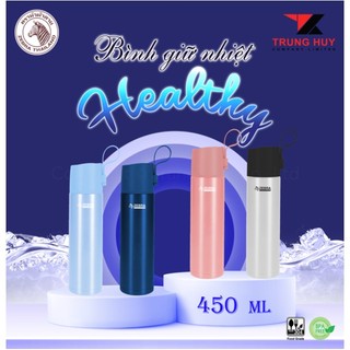 Bình giữ nhiệt inox Zebra Thailand Healthy Lifestyle 450ml - 112671