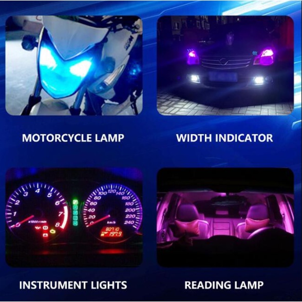 Set 10 Đèn LED T10 W5W 24V COB 24V Chống Thấm Nước Gắn Biển Số Xe Hơi