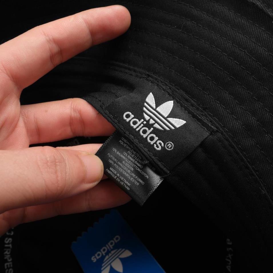 Mũ Bucket Adidas chất vải cotton Hàn Quốc cao câp, nón vành thể thao màu vàng, đen,trắng, xám , xịn mịn