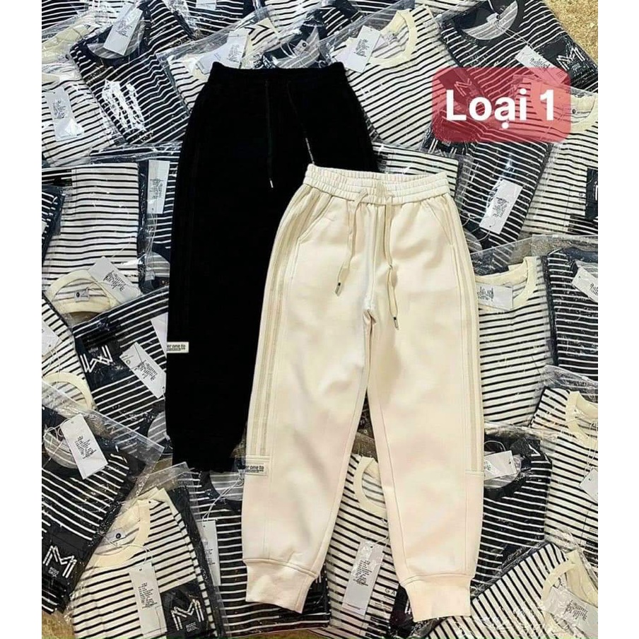 Quần nỉ nữ có dây rút Quần jogger phong cách thể thao
