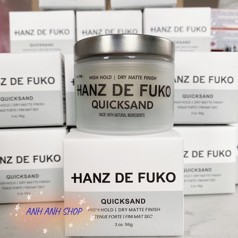 Tặng lược tạo phồng - Sáp vuốt tóc Hanz De Fuko bản full Quicksand và Claymation 56g