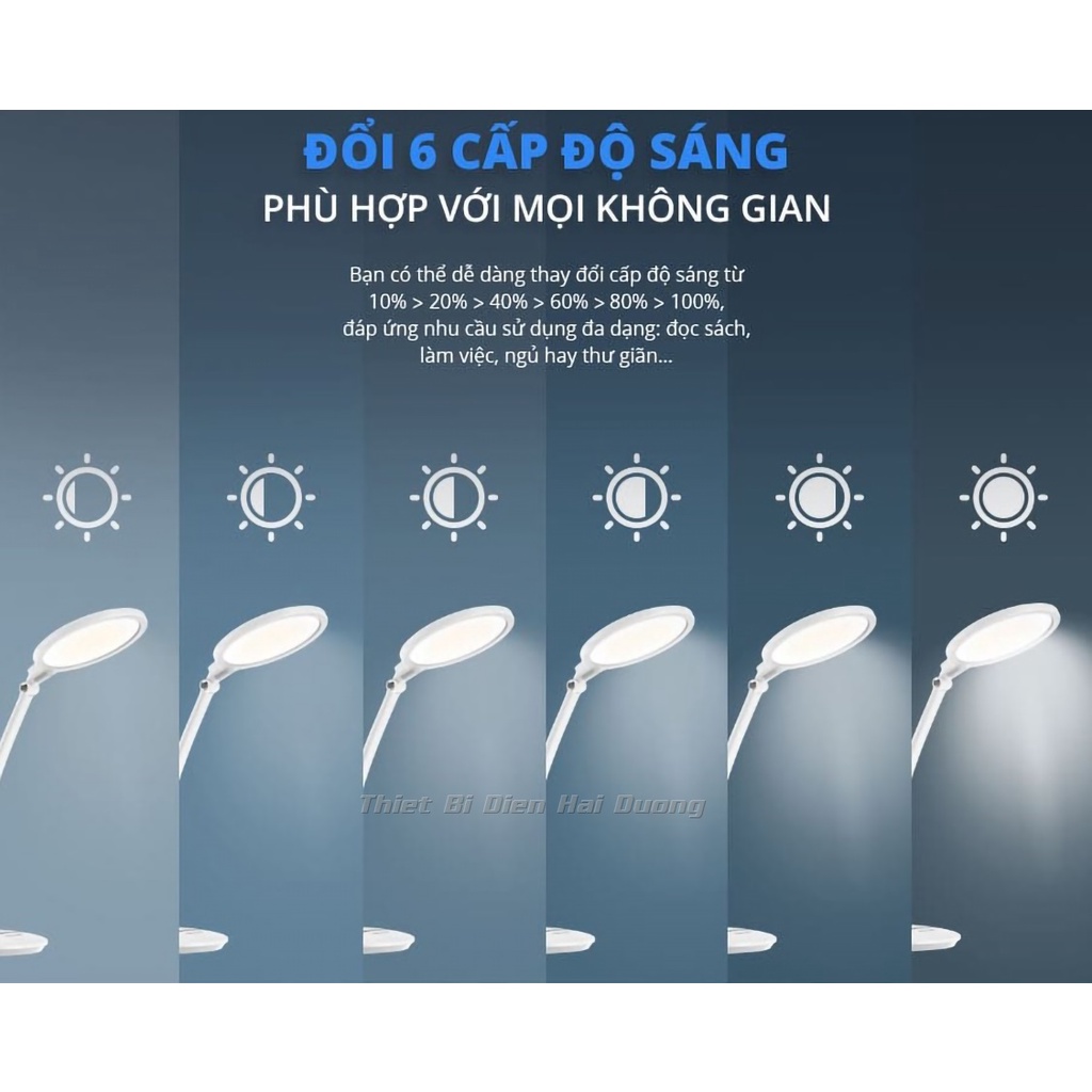 Đèn Bàn Led Panasonic HH-LT052319 - 6 Cấp Độ Sáng - Điều Chỉnh Được Góc Chiếu - Hẹn Giờ Tắt - Bảo Hành 1 Năm