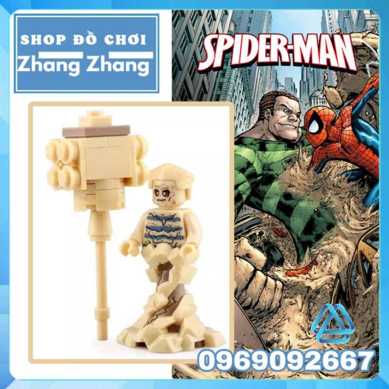 Đồ chơi Xếp hình Người cát Sand Man người nhện Spider Man homecoming Marvel Minifigures Xinh XH1125