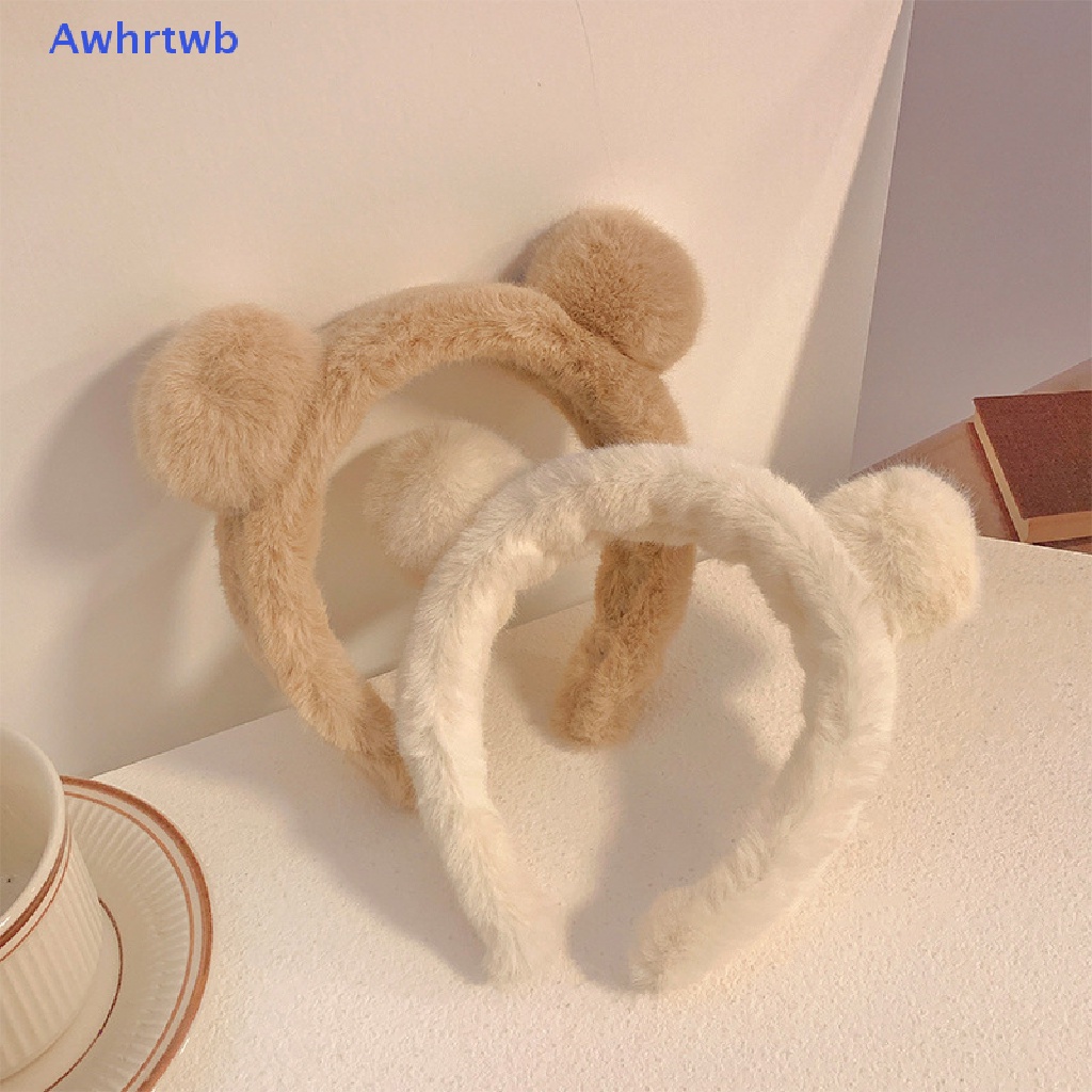 Băng Đô Cài Tóc Hình Tai Gấu Bằng Lông Nhung Dễ Thương Xinh Xắn Mới