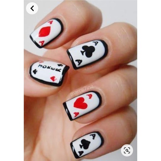 Móng úp TẾT Bộ bài JOKER, Nailbox thiết kế đo theo size tay khách