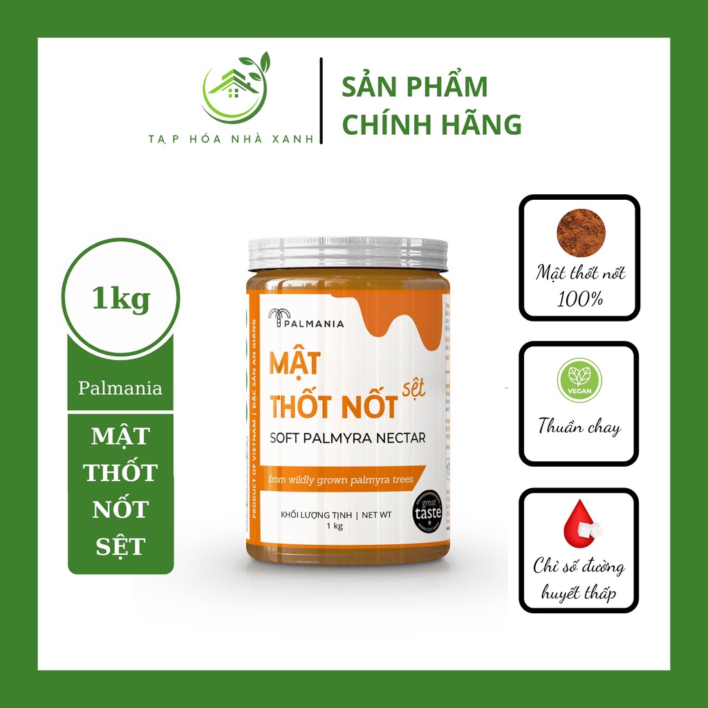 Đường thốt nốt sệt PALMANIA nguyên chất 100%, đặc sản An Giang, mật thốt nốt sệt hữu cơ, thuần chay