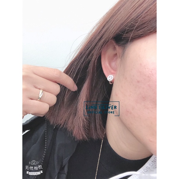 BÔNG TAI BẤM TRÒN BẠC TA CỰC XINH