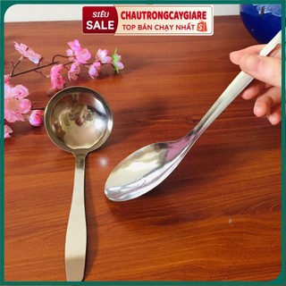 Thìa ( muôi, muỗng ) múc canh, chan nước INOX không gỉ bền đẹp an toàn tiện lợi dài 20cm