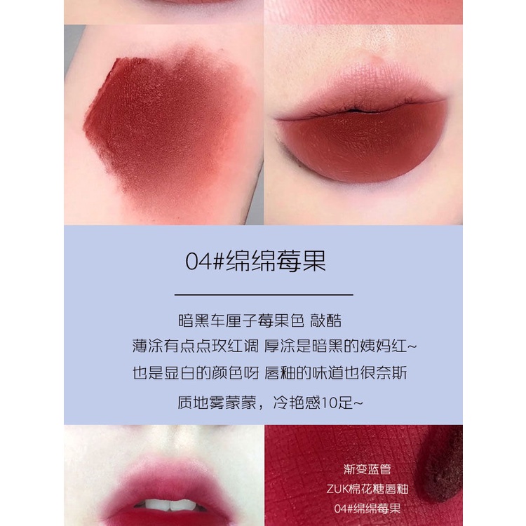 Son Môi Dạng Lỏng Chất Nhung Màu Lì Dưỡng Ẩm Chống Thấm Nước Không Phai Màu Trái Tim