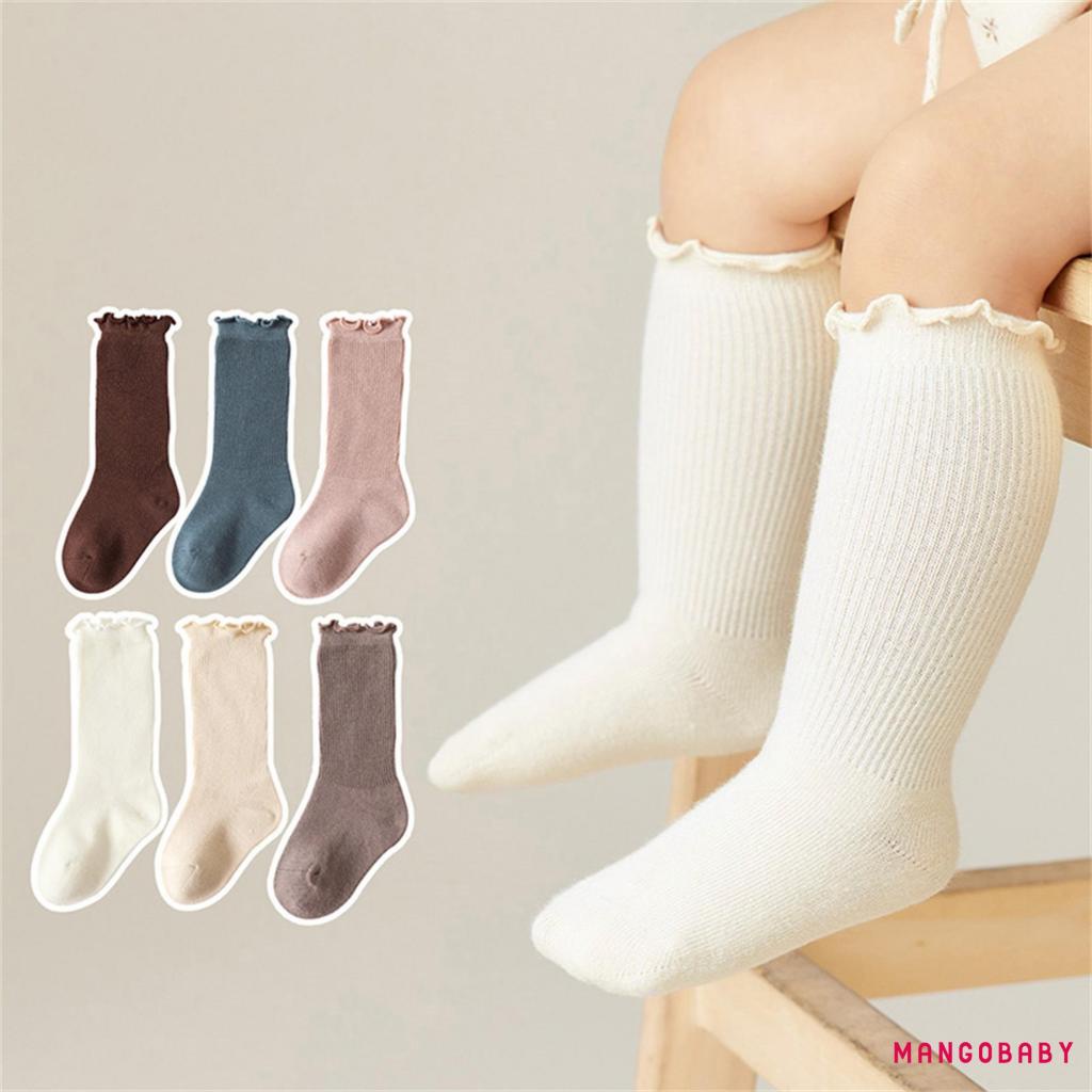 Vớ Dài Thoáng Khí Màu Sắc Đơn Giản Dành Cho Bé