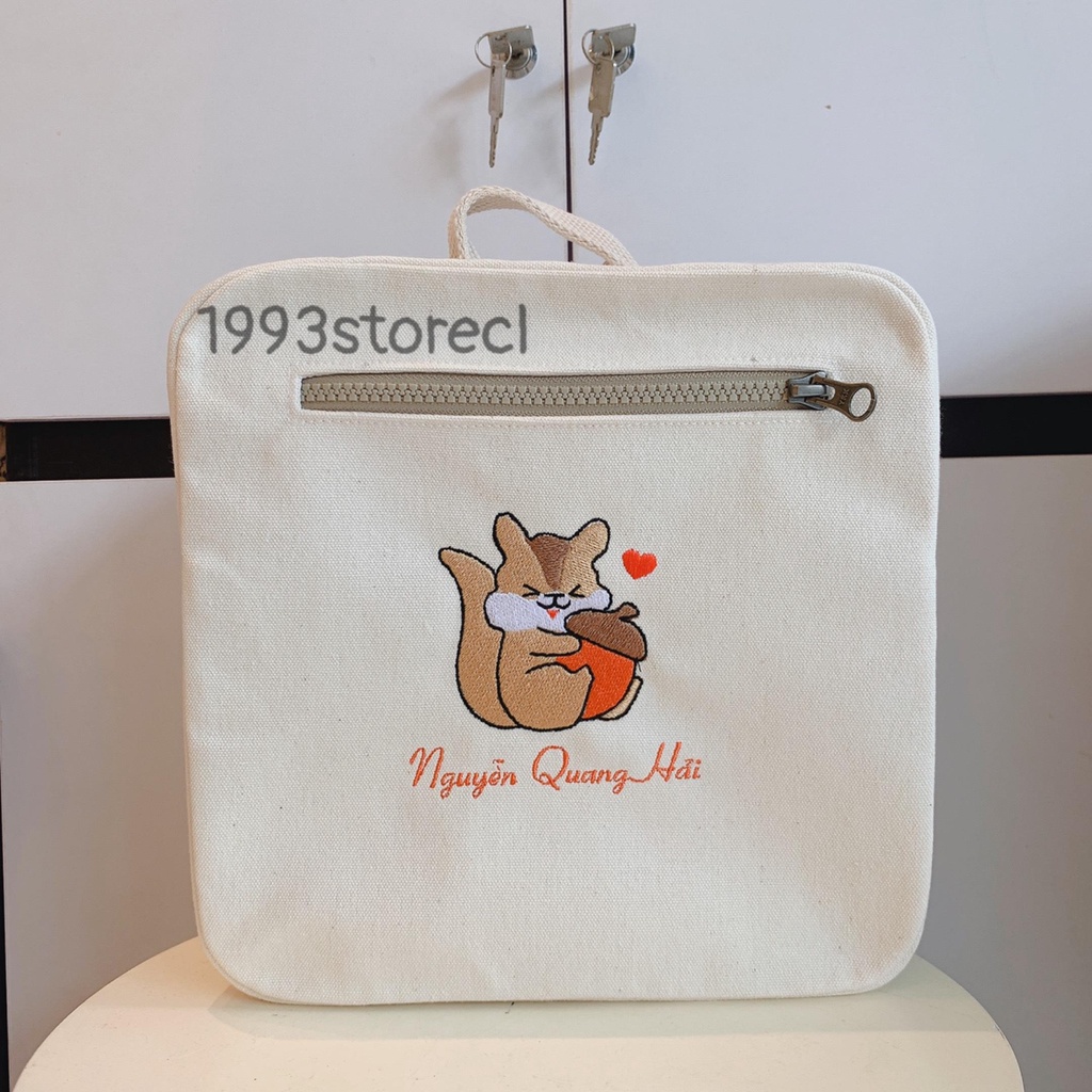 Balo thêu theo yêu cầu cho bé trai - bé gái đi học xinh xắn đáng yêu size 25x25cm