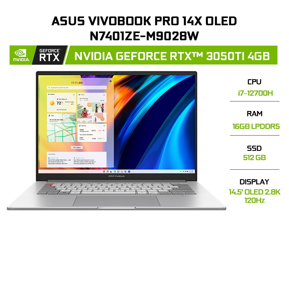 Laptop ASUS VivoBook Pro 14X OLED N7401ZE-M9028W 