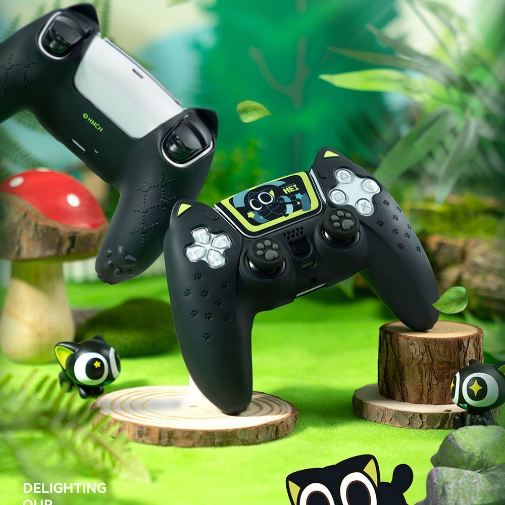 Vỏ Bọc Tay Cầm Chơi Game PS5 Bằng Silicon Mềm Hình Tai Mèo Dễ Thương