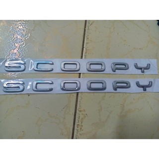 Bộ tem nổi Scoopy màu crôm bạc new