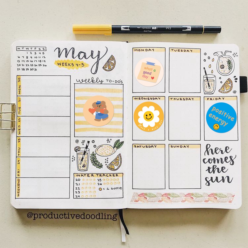 Set 500 Miếng Dán Họa Tiết Thỏ Hoạt Hình Dễ Thương Dùng Trang Trí Quà Tặng Cho Bé