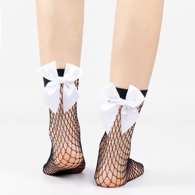 Vớ Lưới Rỗng Thoáng Khí Đính Nơ Gợi Cảm Cho Bé Gái