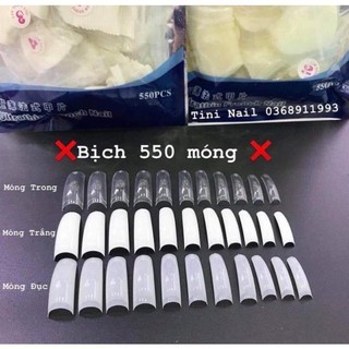 Móng đắp / móng nối mỹ bịch xanh 550 móng 11 số