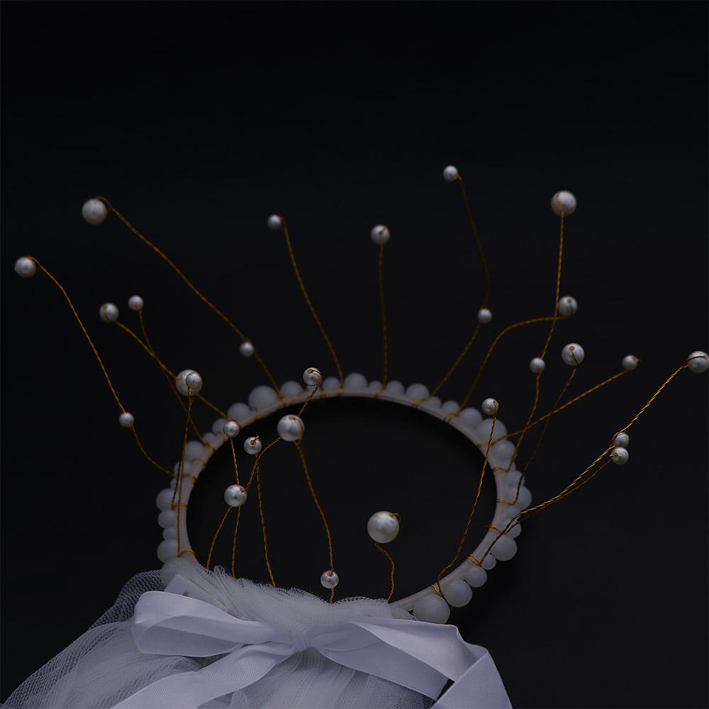 Mạng Che Mặt Đính Nơ Có Đèn LED Thời Trang Cho Cô Dâu