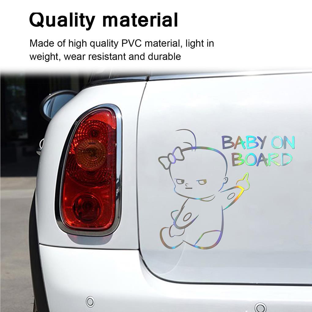 Đề Can Cảnh Báo Baby on Board Bằng PVC Chống Nước Chống Mưa Trang Trí Xe Hơi