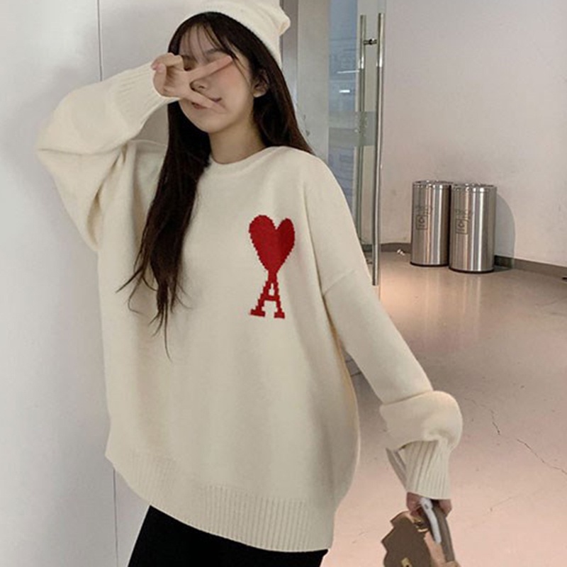IELGY IELGY Áo sweater Dệt Kim Dáng Rộng Kiểu Dáng Ngọt Ngào Dễ Phối Đồ Cho Nữ