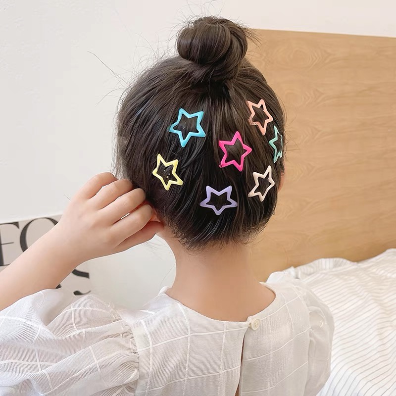 Set 10 Kẹp Tóc Cho Bé Ngôi Sao Trẻ Em Ngôi Sao Năm Cánh Mẫu Mới-A88