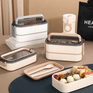 Hộp đựng cơm lúa mạch văn phòng tặng kèm túi giữ nhiệt