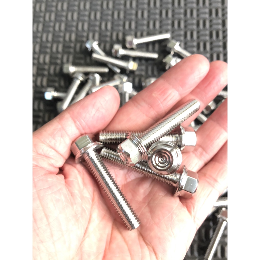 Ốc 8li inox 304 mẫu thái  từ 2phân đến 6phân gắn cho các dòng xe