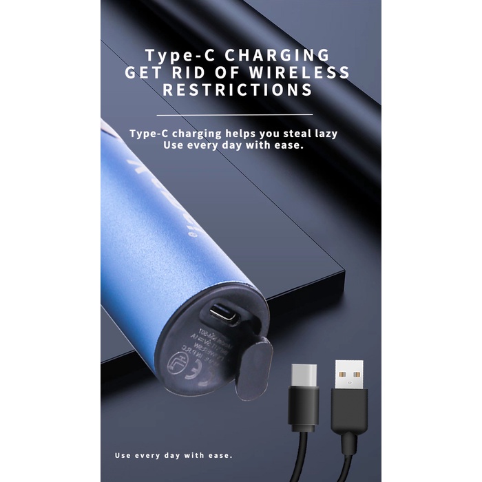 Máy Cạo Râu Mini Kemei Chống Thấm Nước IPX5 Kèm Sạc USB Type c Tiện Dụng Cho Nam