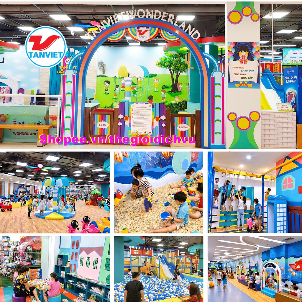 Vé mệnh giá 50k và 75k vào tất cả khu vui chơi tại Tân Việt Wonderland