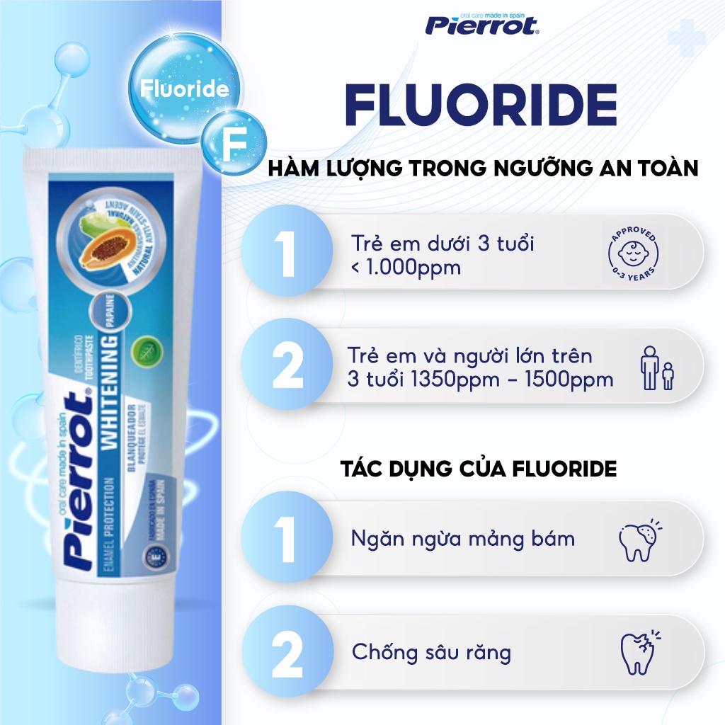 Bộ Đôi Trắng Răng Thơm Miệng PIERROT Kem Đánh Răng Làm Trắng 75ml Và Dụng Cụ Làm Sạch Lưỡi