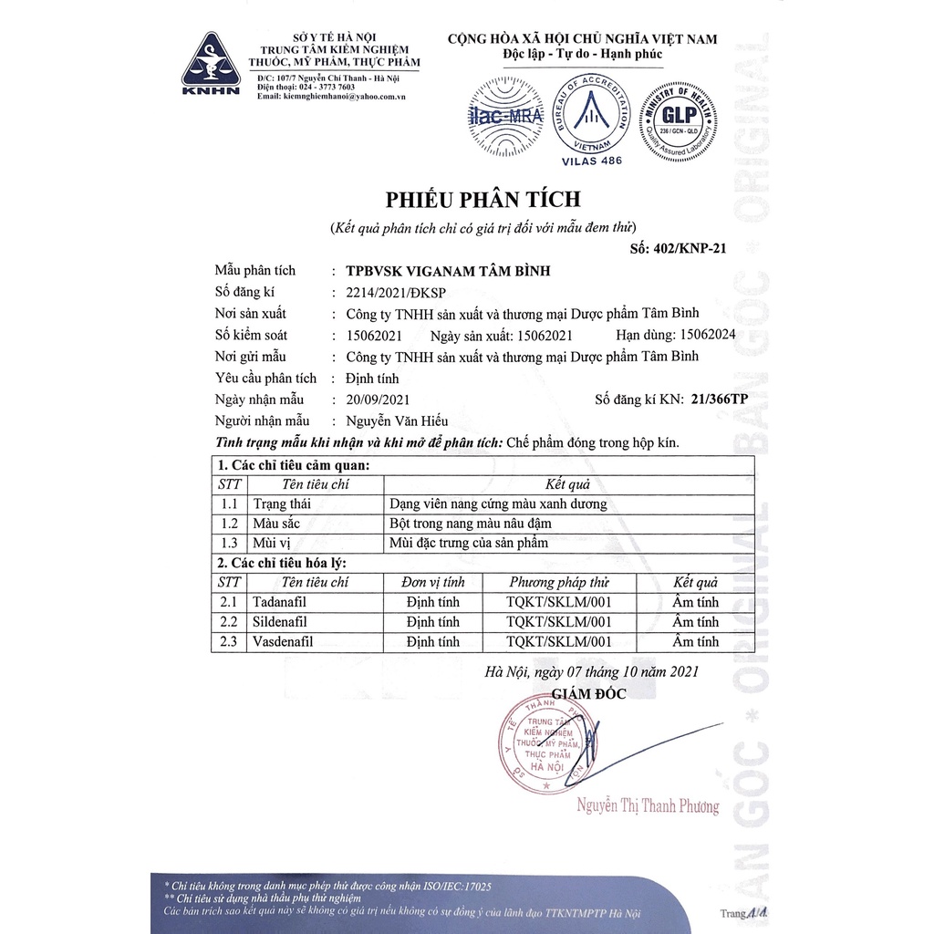 Combo 6 hộp Viganam Tâm Bình - Hỗ trợ tăng cường sinh lý nam, tăng testosterone, sức khỏe nam giới, giảm tiểu đêm