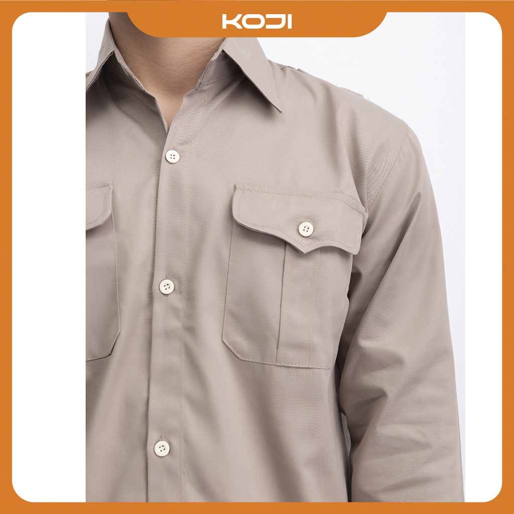 Bộ quần áo bảo hộ lao động KJ215 màu nâu đất