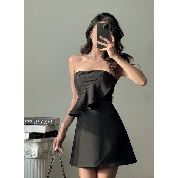 Mell09 dress - Váy ngắn dáng A cúp ngực cột nơ sang chảnh Onmellem