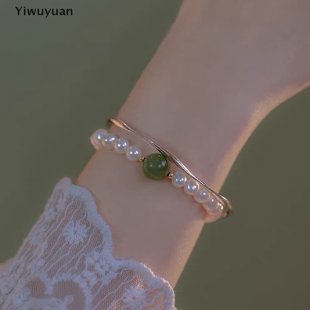 < Yiwuyuan > Vòng Tay Chuỗi Hạt Ngọc Trai Tự Nhiên Thời Trang Lãng Mạn Có Thể Điều Chỉnh Làm Quà Tặng Trang Sức Đám Cưới